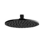 Remer 359MM20-NO Matte Black 8 Inch Minimalist Flat Plated Shower Head With Jets